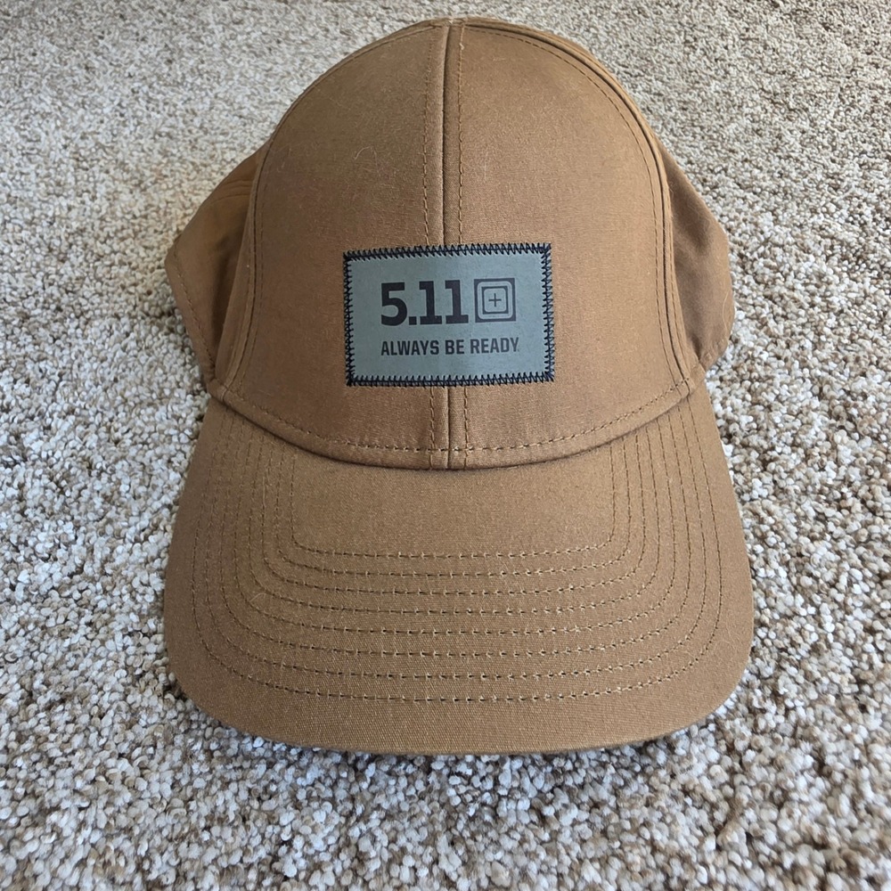 5.11 Tactical Hat Mens OS Kangaroo Brown Cotton Snapback Cap Outdoor Guns Adult